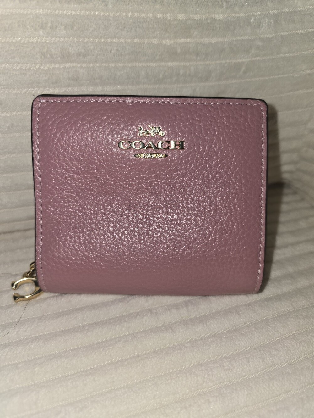 Coach Snap Wallet Leather Gold True Pink - Picture 2 of 7